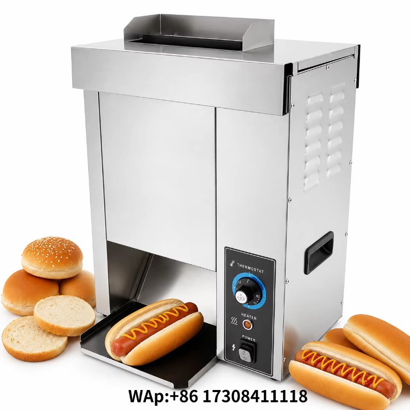 Toaster - Eenvoudig te reinigen roestvrijstalen hamburgerbroodjes-toaster elektrische